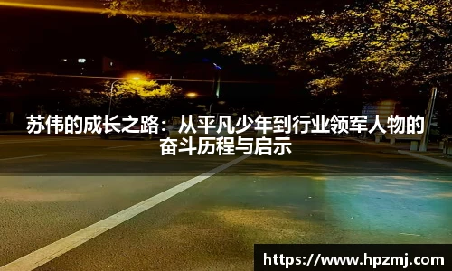 苏伟的成长之路：从平凡少年到行业领军人物的奋斗历程与启示